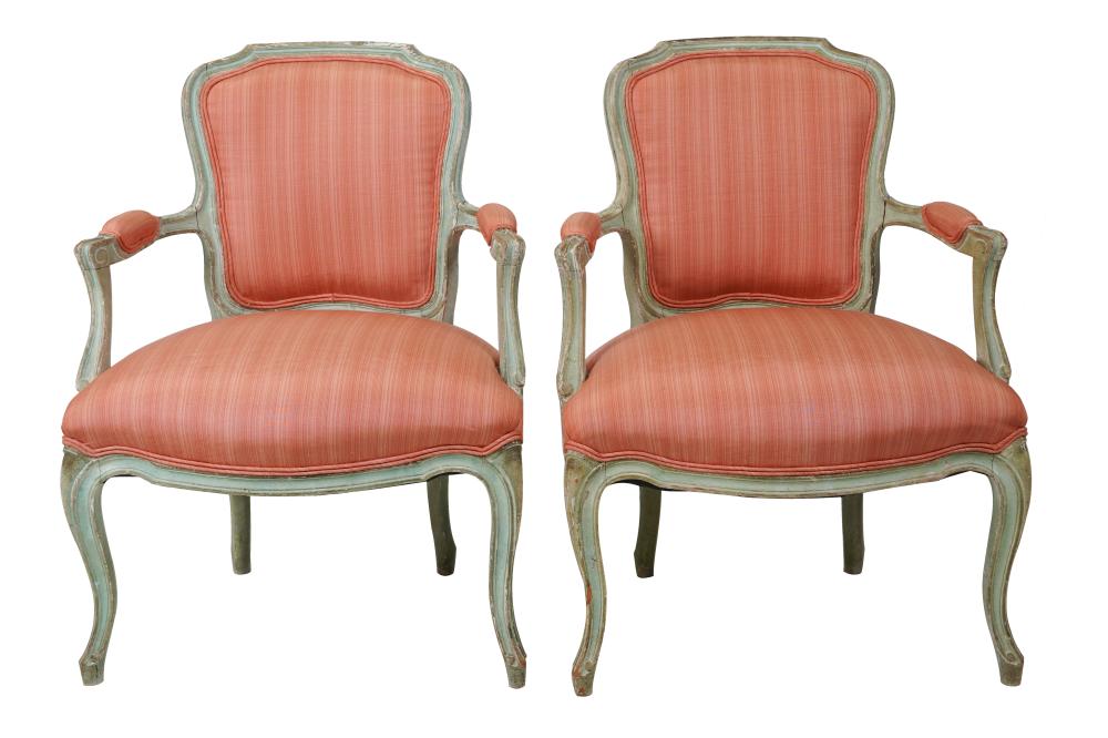 PAIR OF PAINTED LOUIS XV STYLE