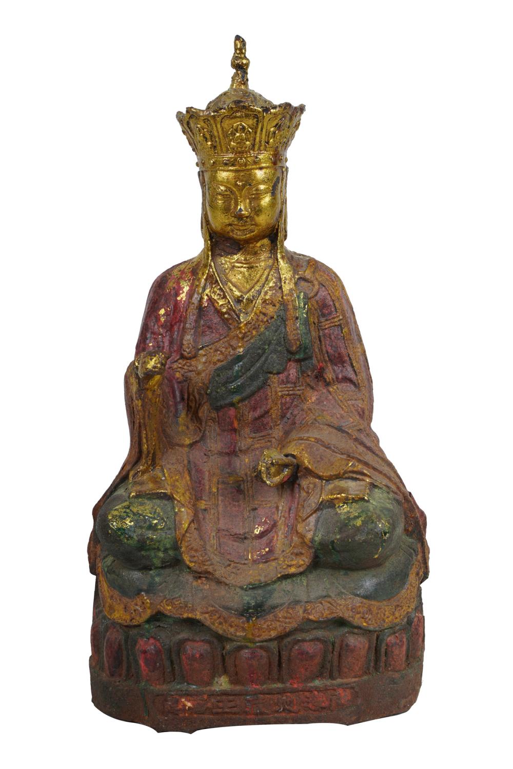 CHINESE GILT POLYCHROMED CAST 3327ee