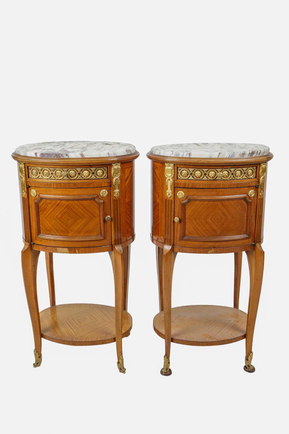 PAIR OF LOUIS XVI STYLE MARBLE INSET 332801