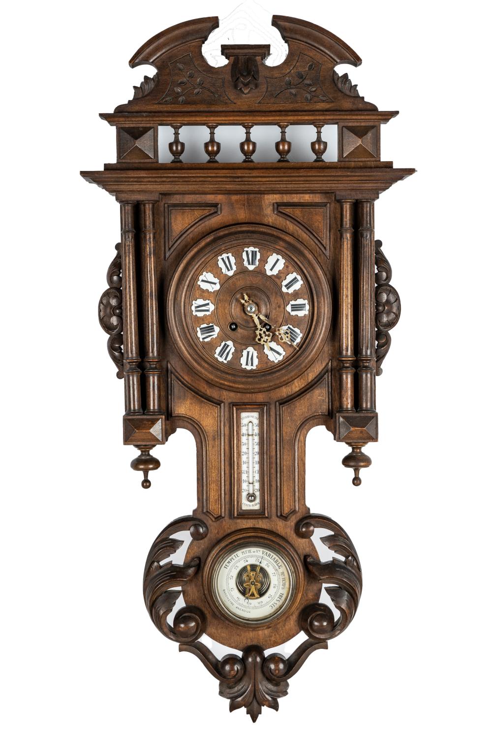 FRENCH CARVED CLOCK BAROMETERCondition  332805