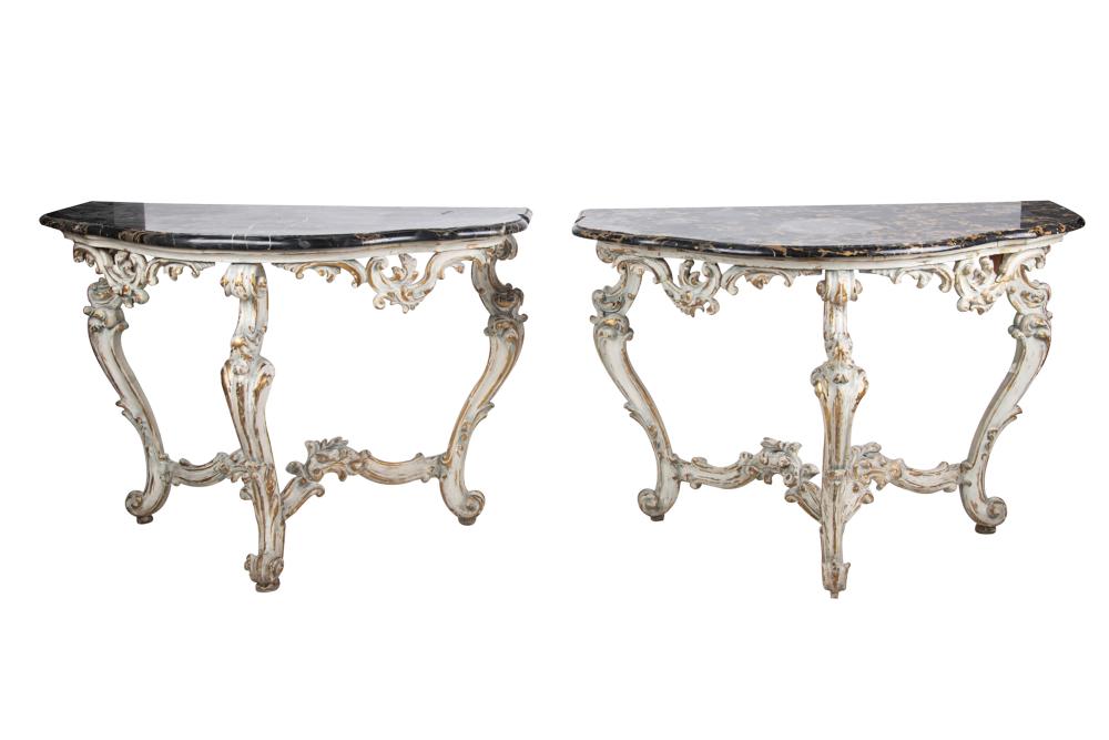 PAIR OF ITALIAN ROCOCO STYLE PAINTED 332818