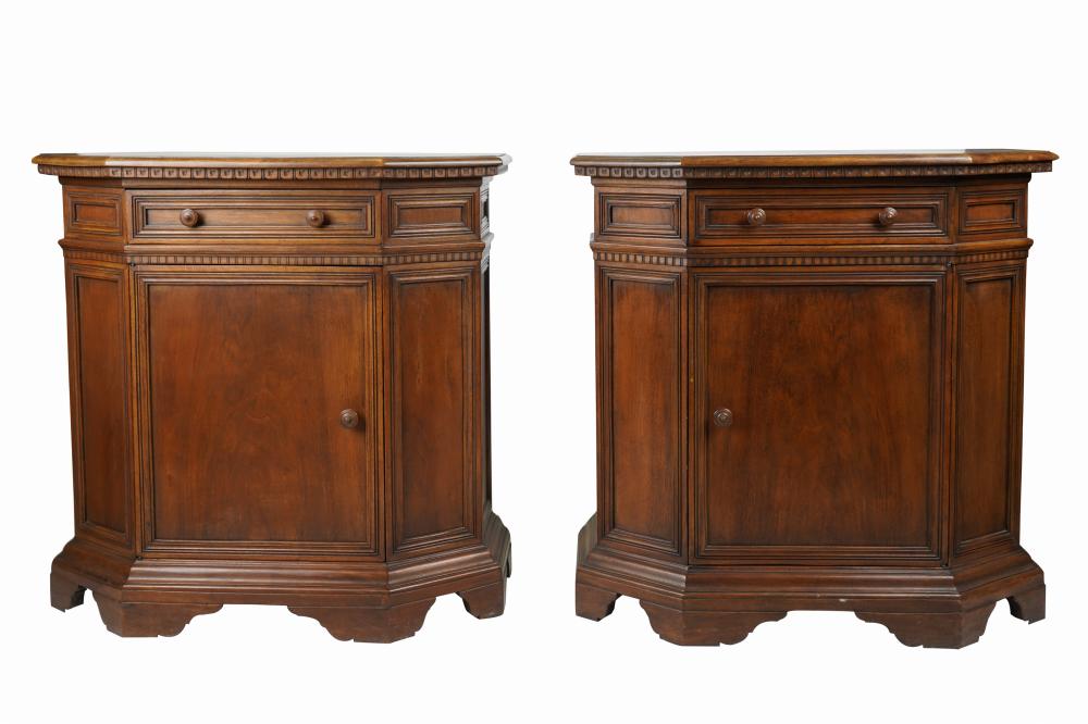 PAIR OF TUSCAN STYLE WALNUT CABINETSeach