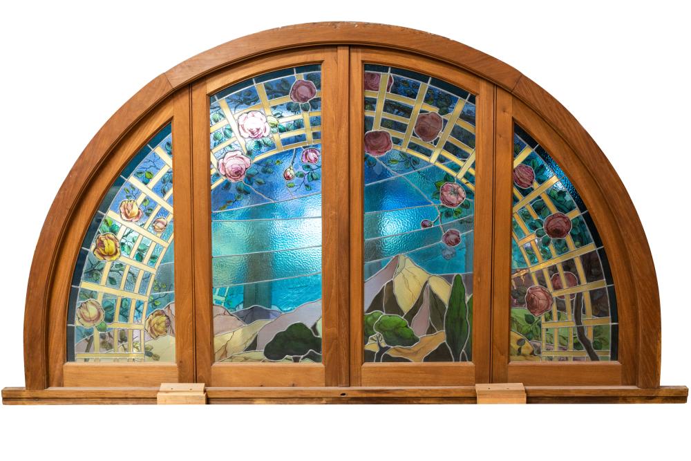 COLORED GLASS FOUR PANEL WINDOWhinged 332883