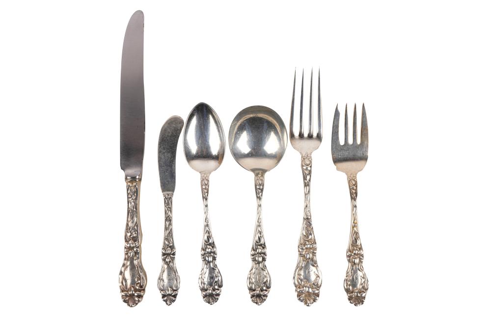 WHITING STERLING FLATWARE SERVICELily