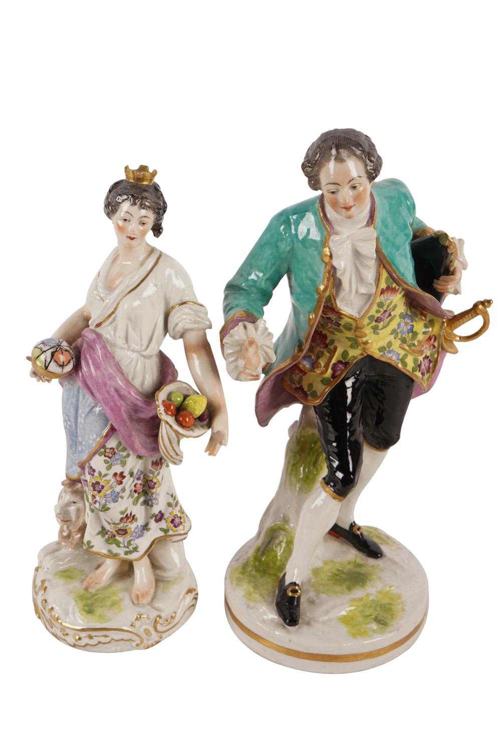 TWO FRENCH PORCELAIN FIGURESCondition  33292d