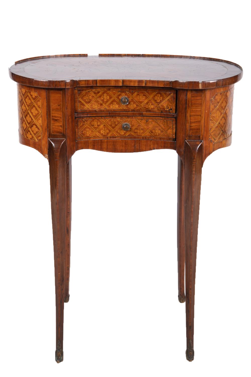 FRENCH MARQUETRY OCCASIONAL TABLEthe