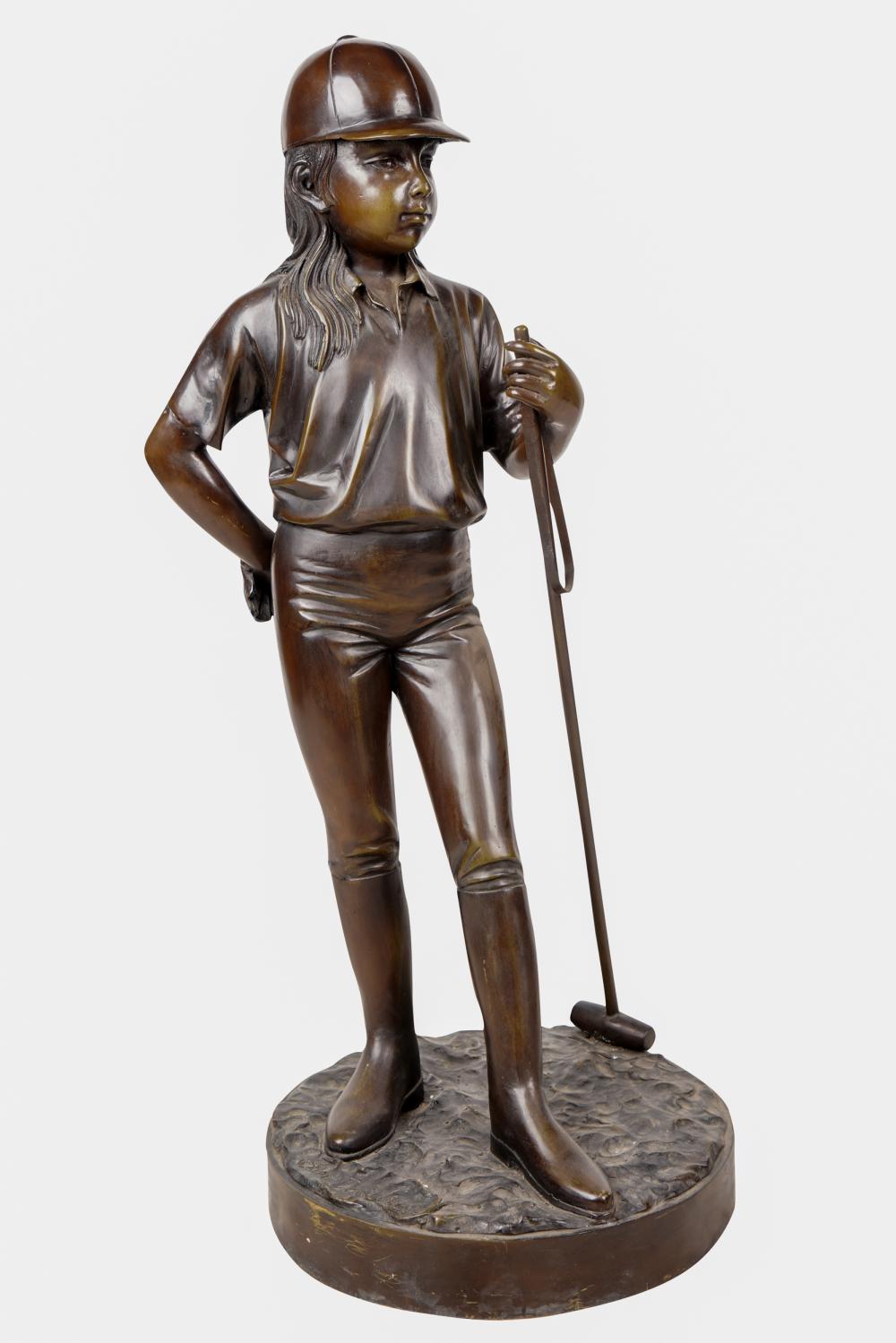 JIM DAVIDSON (B. 1962): POLO PLAYERpatinated