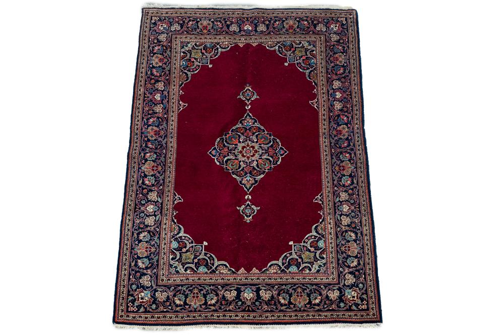 PERSIAN THROW RUGon a red field 3329fa