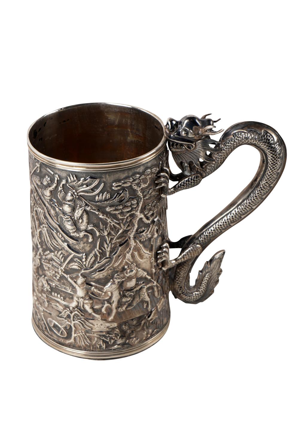 JAPANESE SILVER DRAGON CUPstamped