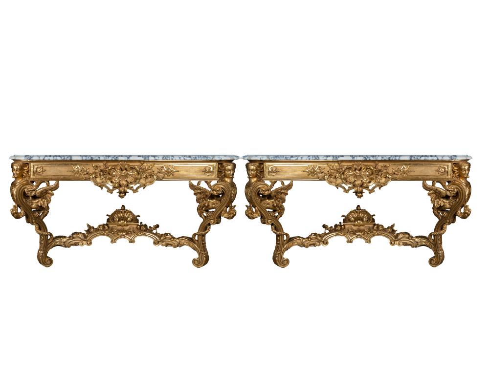 PAIR OF FRENCH CARVED GILTWOOD