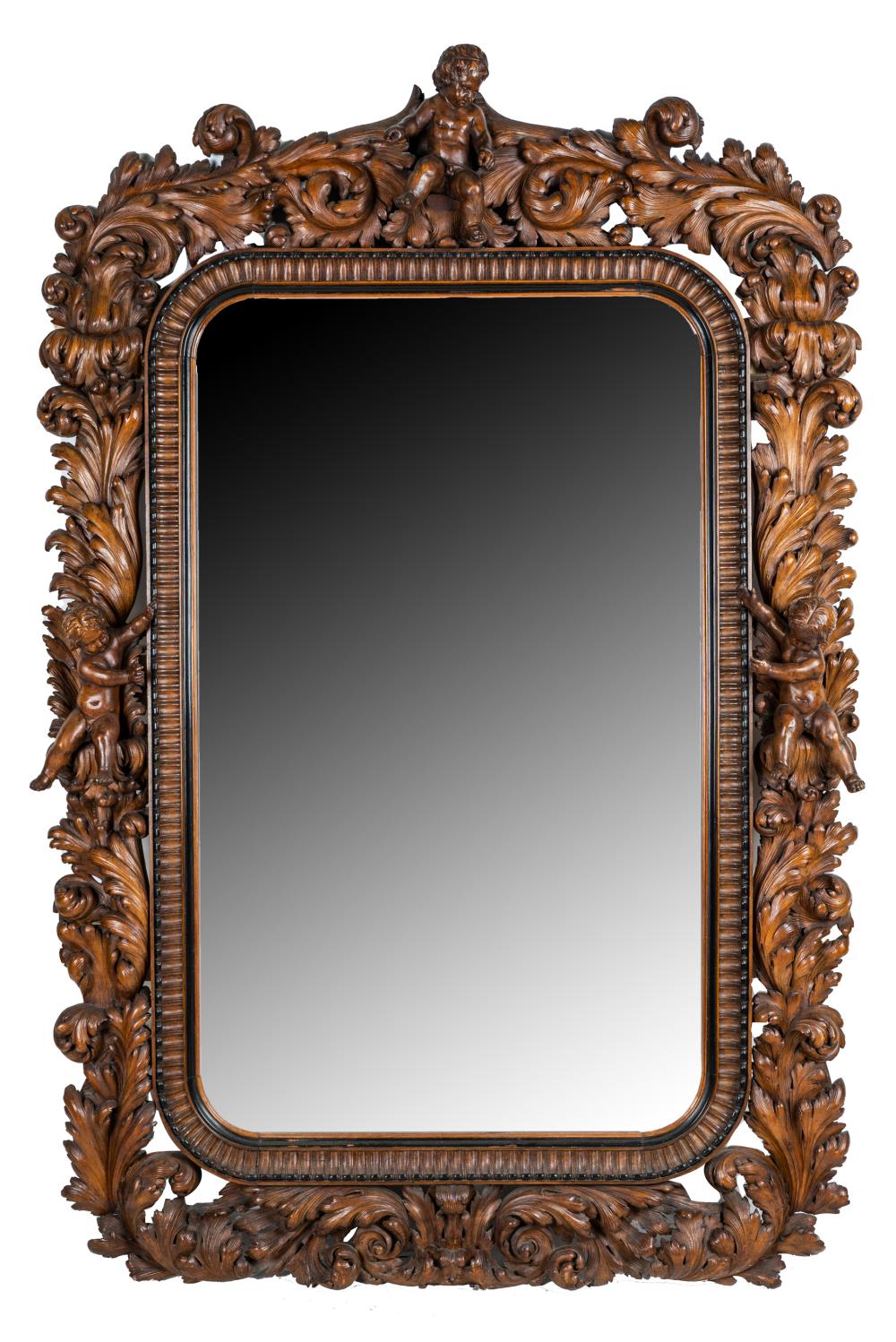 ITALIAN CARVED WOOD WALL MIRRORthe 332a85