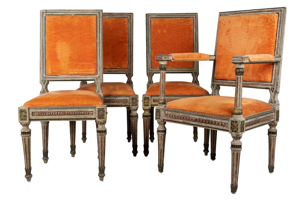 FOUR ITALIAN NEOCLASSIC PAINTED 332a92