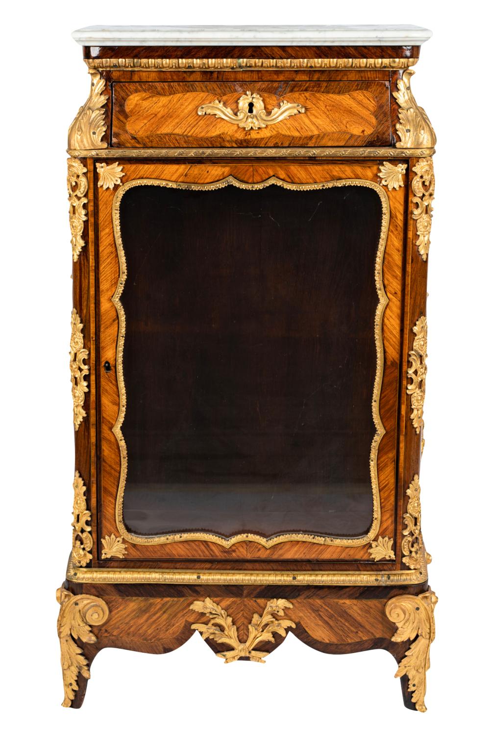 FRENCH ORMOLU MOUNTED WALNUT  332afb