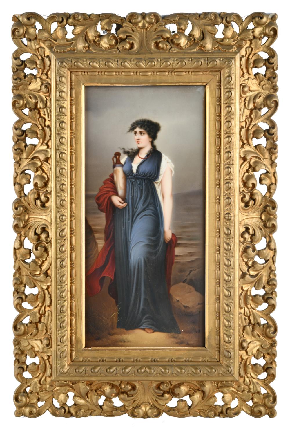 CONTINENTAL PORCELAIN PLAQUE WOMAN 332b59