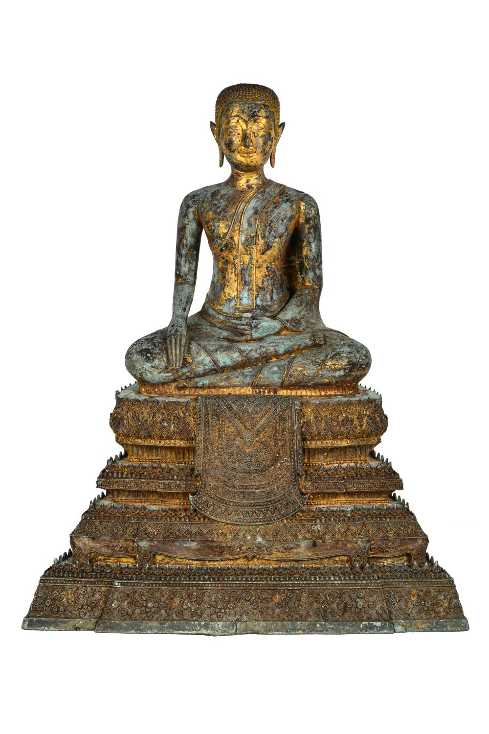 THAI IRON BUDDHA FIGUREdepicted