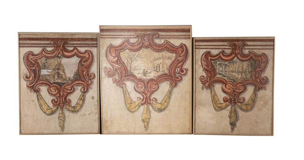 SUITE OF THREE CONTINENTAL PAINTED