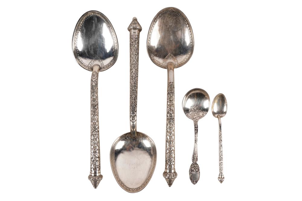 COLLECTION OF THAI SILVER SPOONSunmarked,