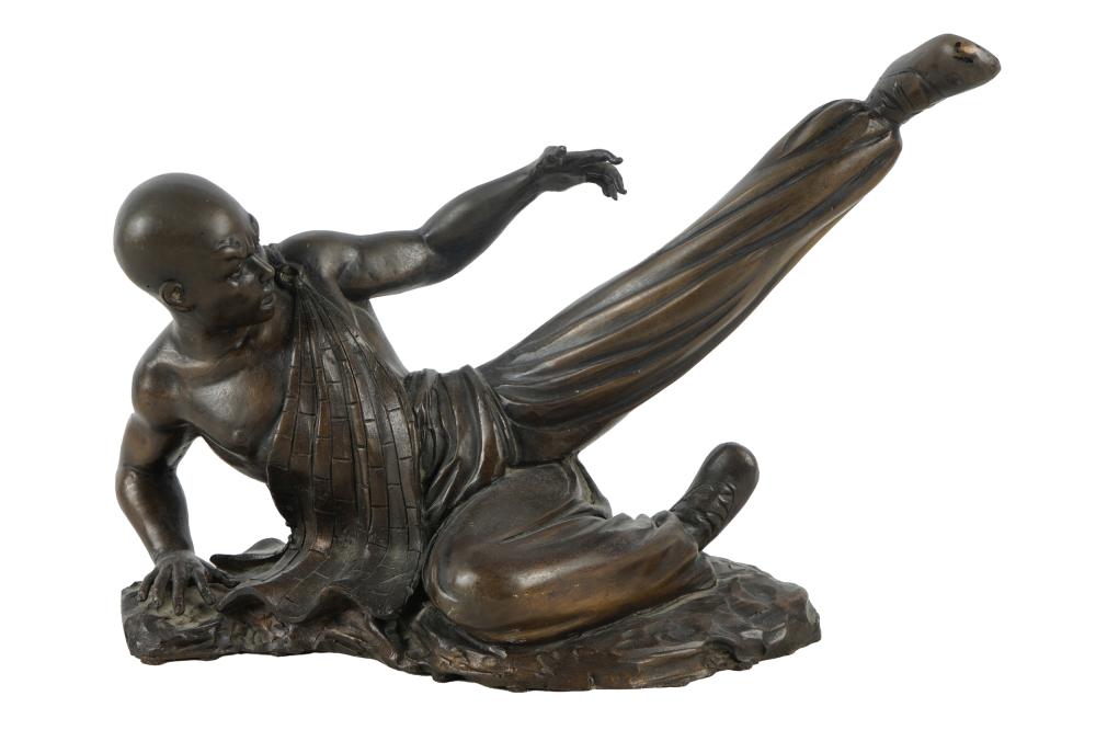 WARRIOR MONK SCULPTUREbronze 16