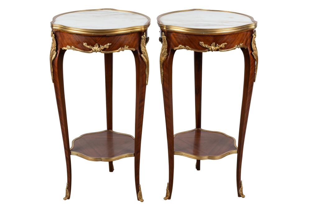 PAIR OF FRENCH STYLE TIERED OCCASIONAL 332c33