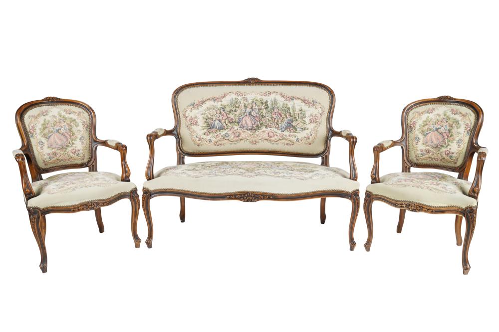 LOUIS XV STYLE SALON NEEDLEPOINT 332c3e