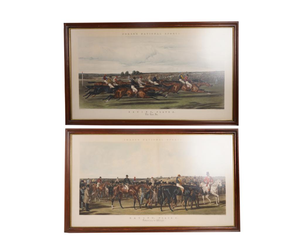TWO COLORED ENGRAVINGS FORES S 332d0d