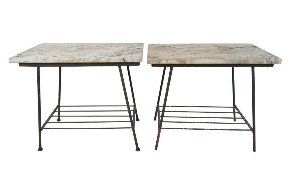 PAIR OF MID-CENTURY MODERN MARBLE