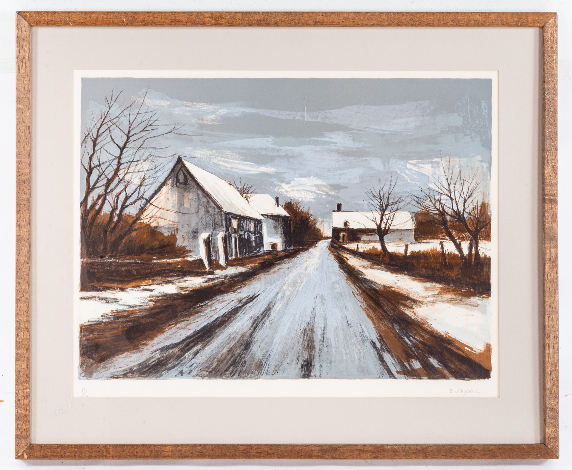 ERIC PEYROL LONELY ROAD LITHOGRAPH 3354c1