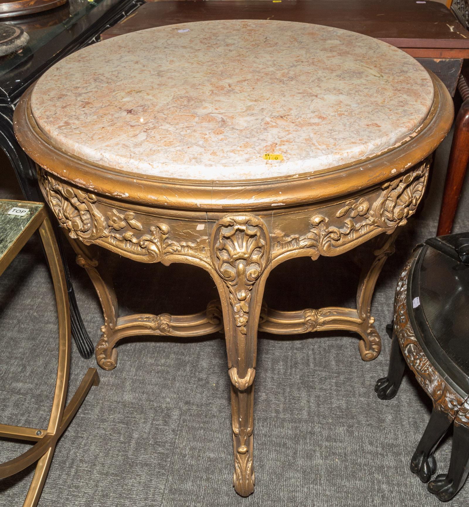 LOUIS XV REVIVAL CENTER TABLE Continental  3354ea