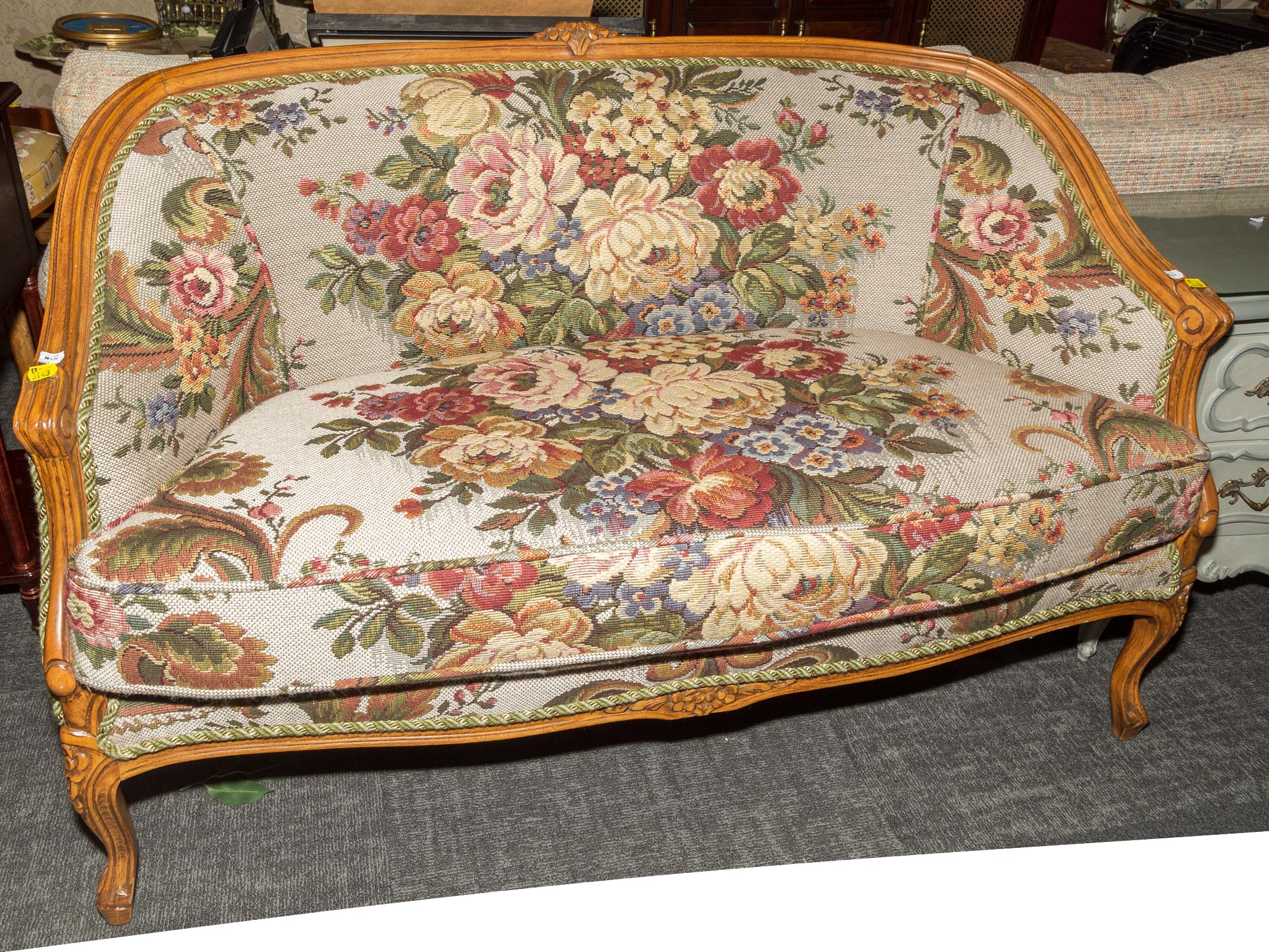 LOUIS XV STYLE LOVE SEAT Late 19th 3354ee