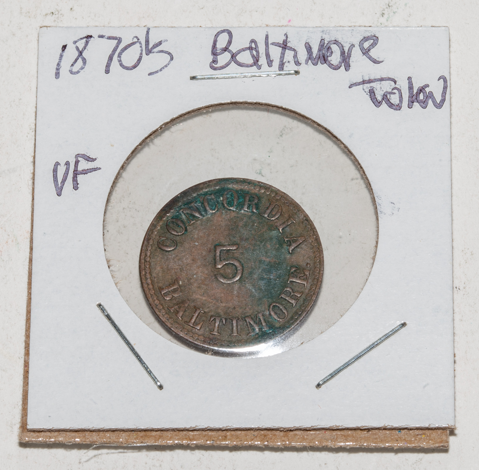 1870S BALTIMORE TOKEN CONCORDIA 335526
