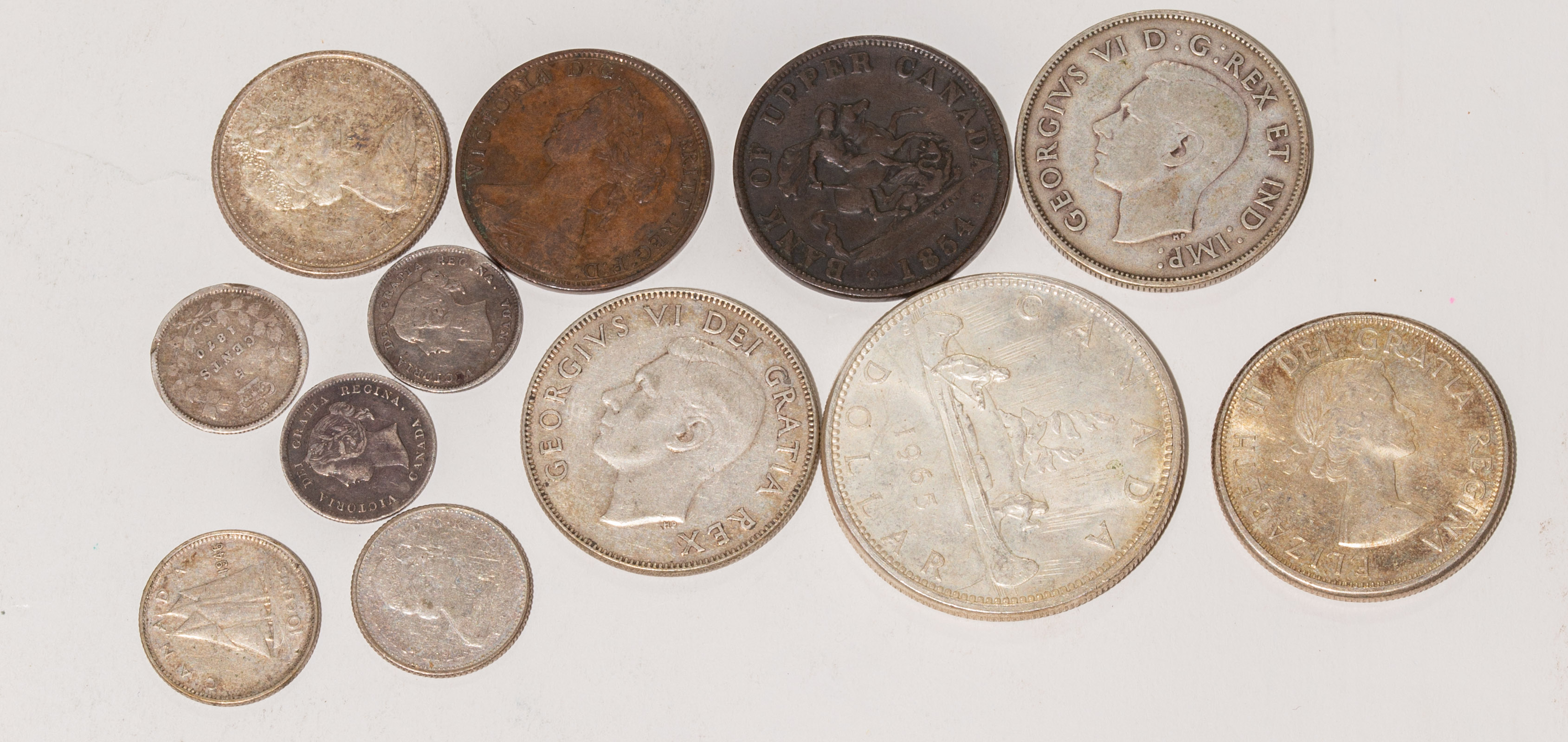 CANADIAN COINS 1854 TO 1967 Silver 335541