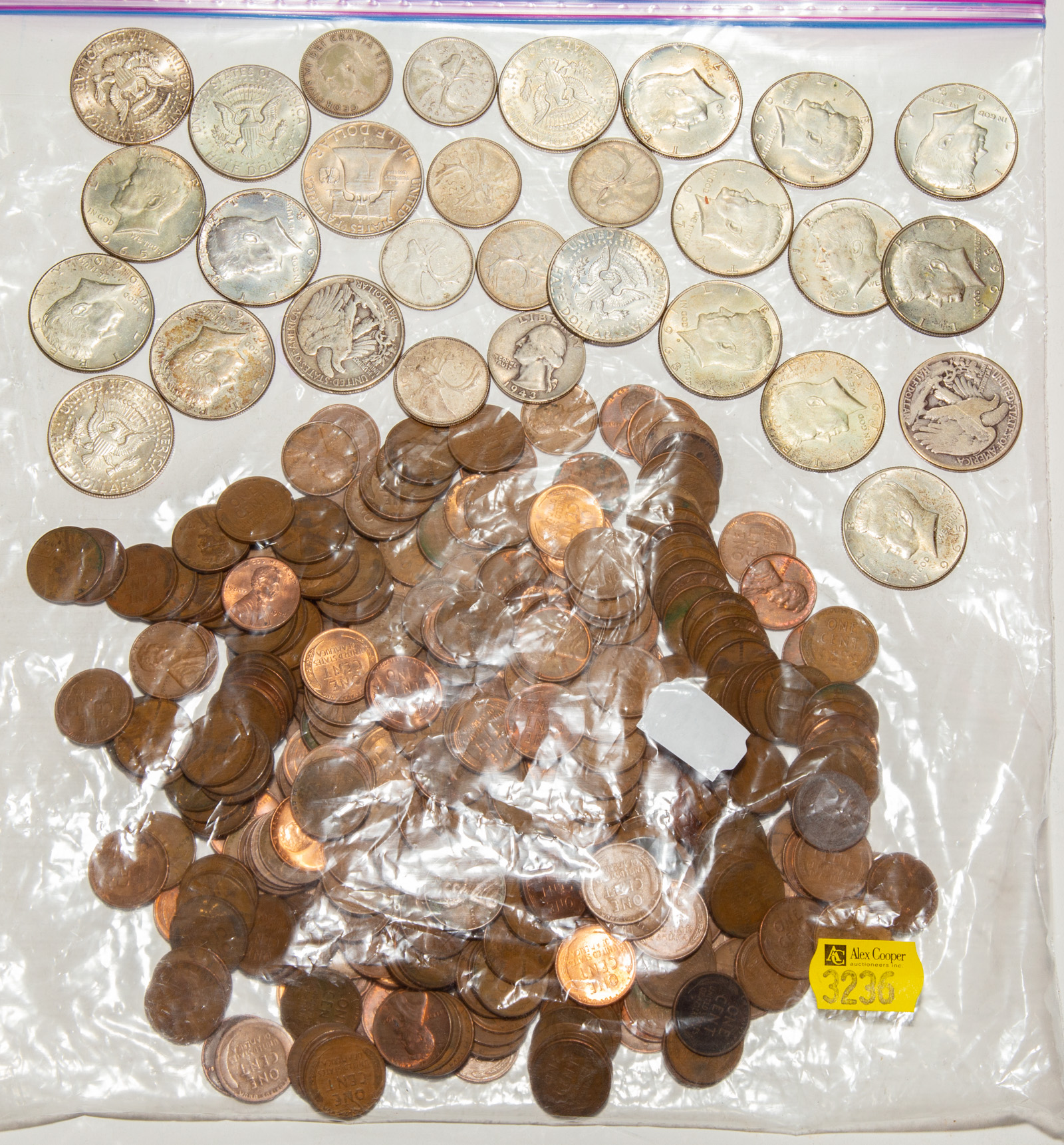WHEAT CENTS & SILVER COINS Several