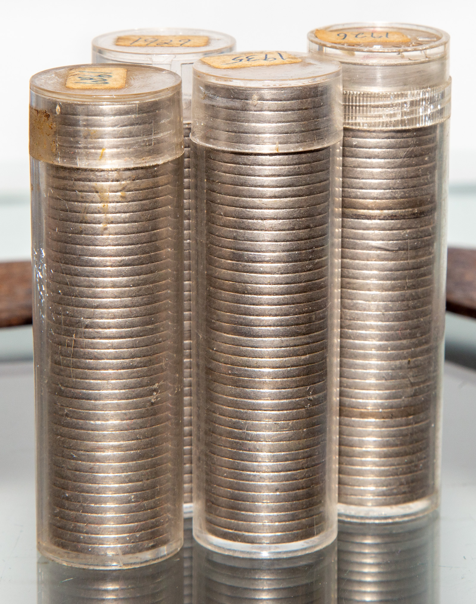 FOUR ROLLS BUFFALO NICKELS - 1926, 27,