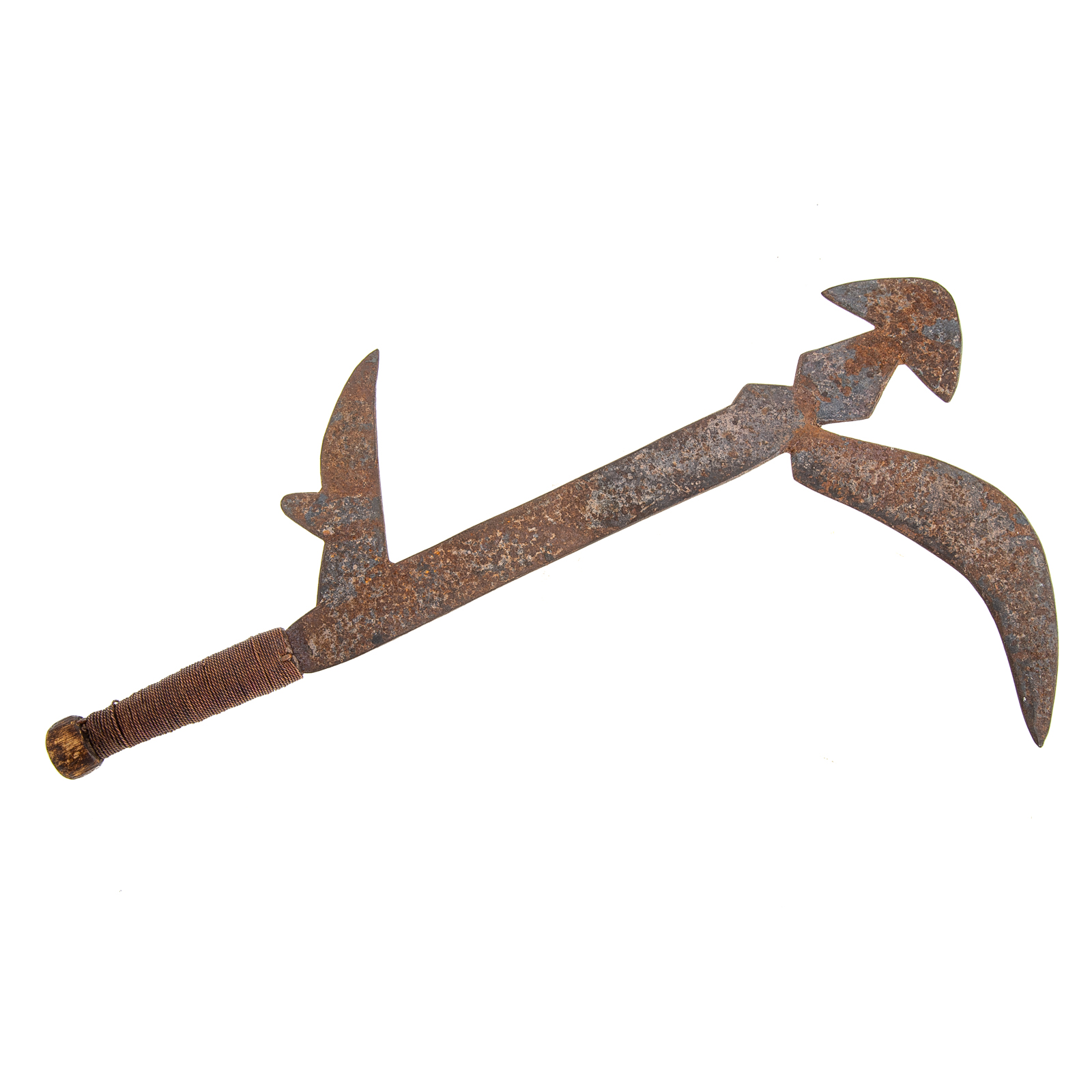 AFRICAN FORGED IRON THROWING SWORD