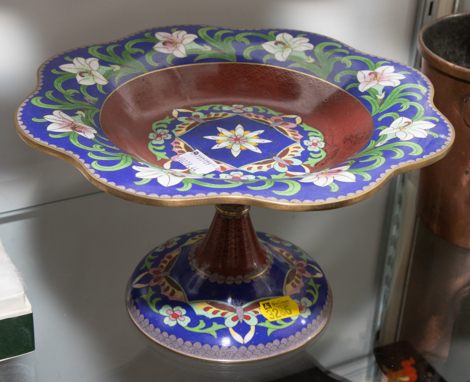CHINESE CLOISONNE COMPOTE 2nd quarter 335584