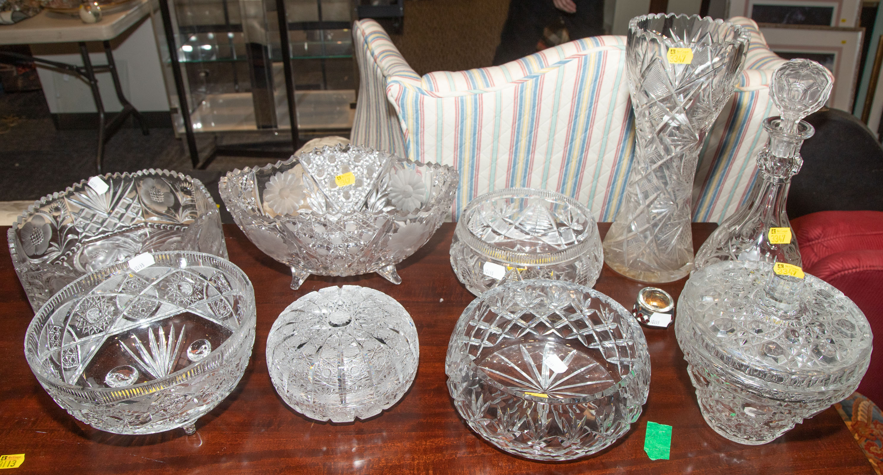 SELECTION OF CUT & PRESSED GLASS