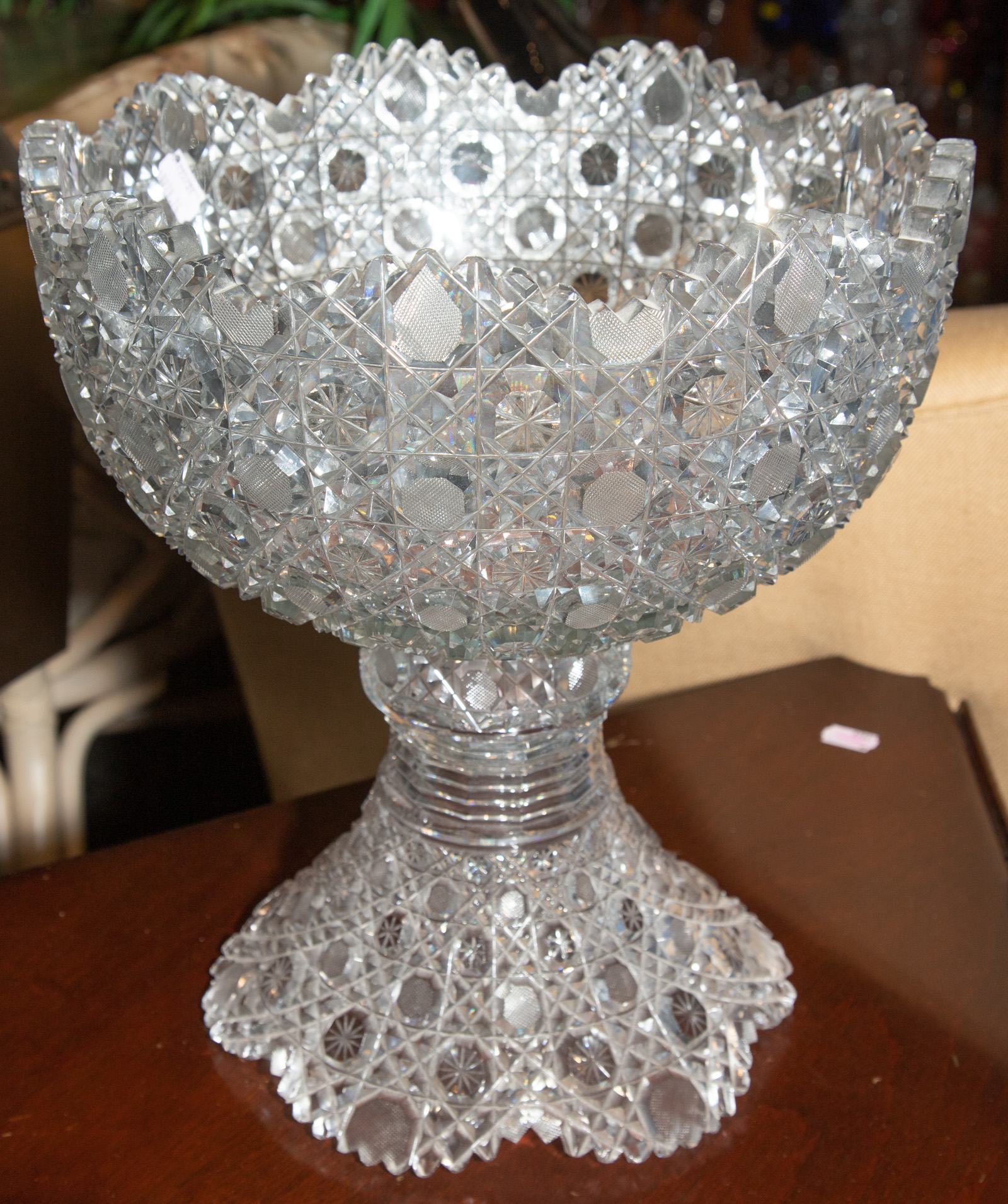 AN AMERICAN BRILLIANT STAR CUT GLASS