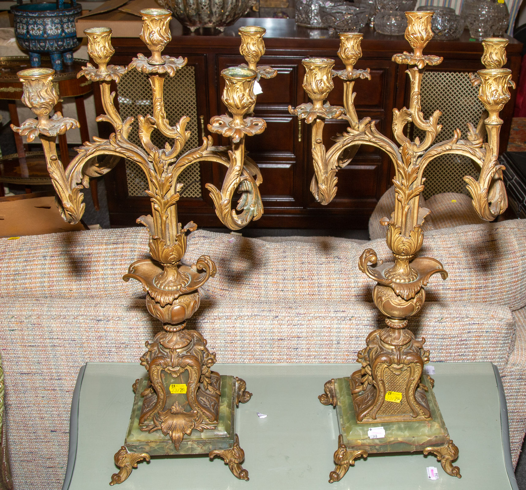 A PAIR OF ROCOCO STYLE CANDELABRA 3355d8