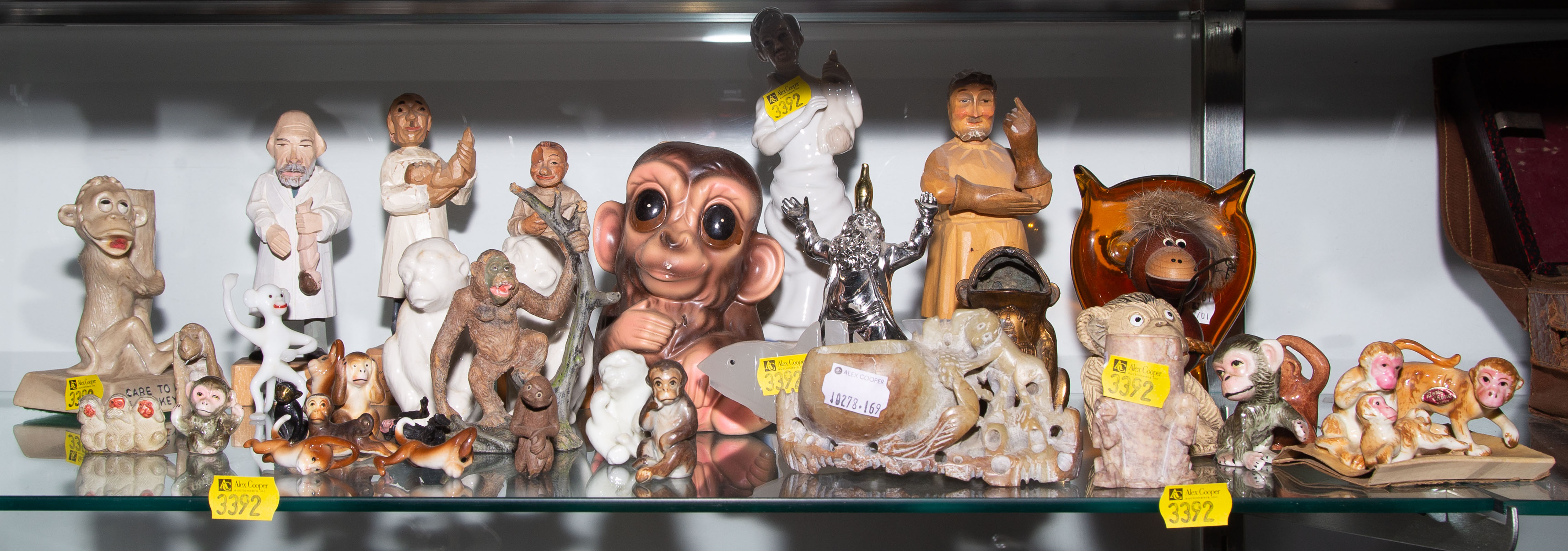 LARGE GROUP OF MONKEY & PHYSICIAN FIGURES