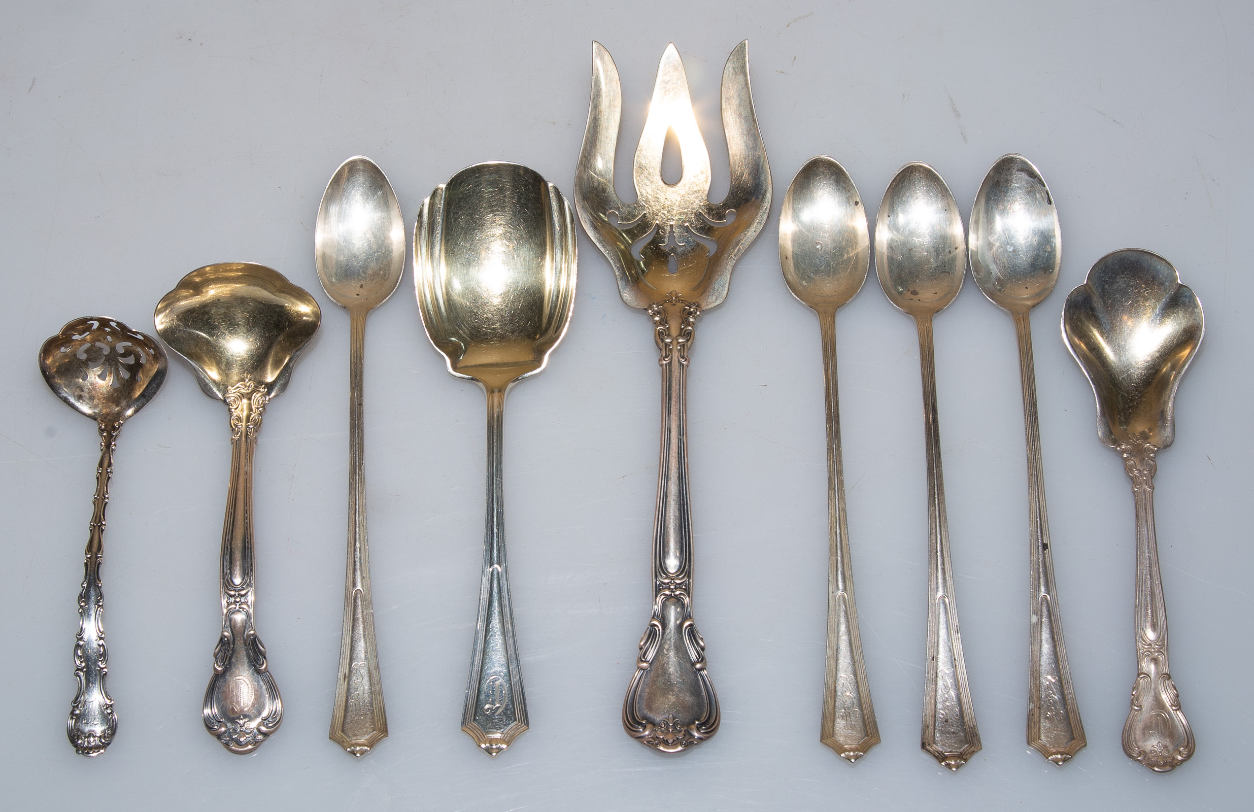 GROUP GORHAM STERLING FLATWARE 335619