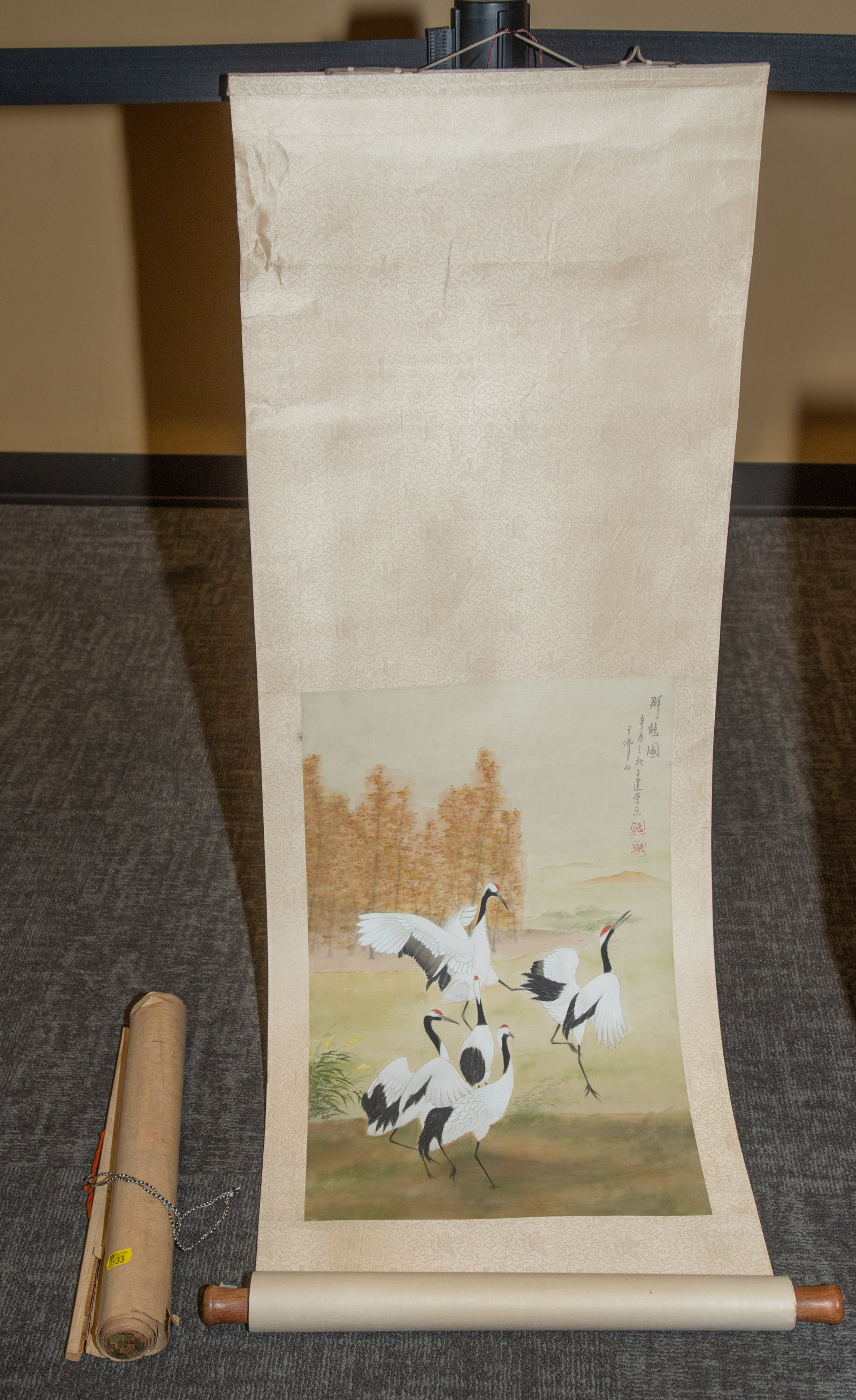 TWO JAPANESE HANGING SCROLLS 20th