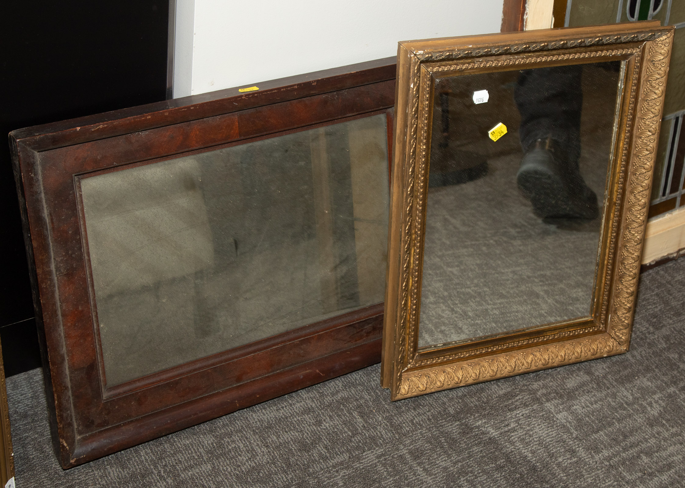 TWO FRAMED MIRRORS Including an