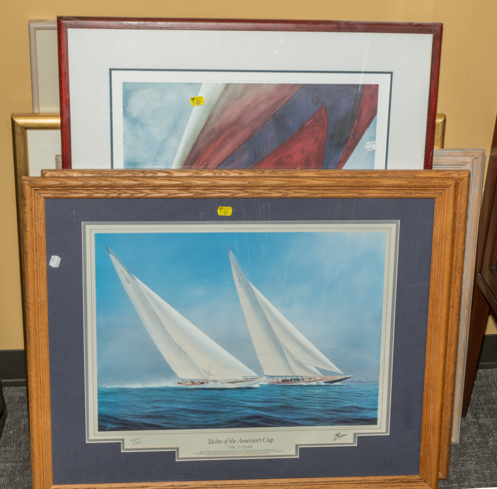 SEVEN FRAMED SAILBOAT PRINTS  3356cf