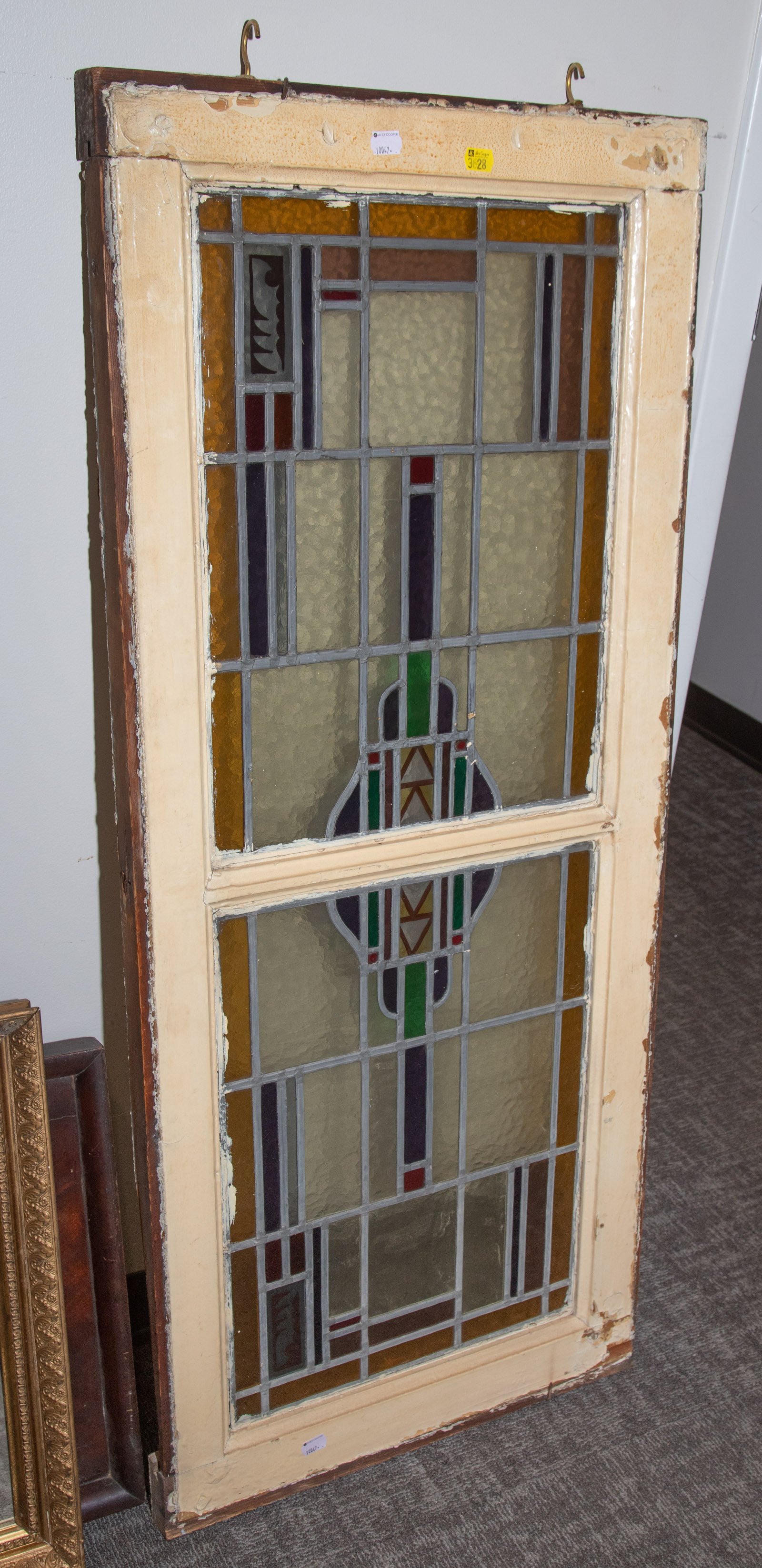 ART DECO STYLE LEADED STAINED GLASS 3356d0