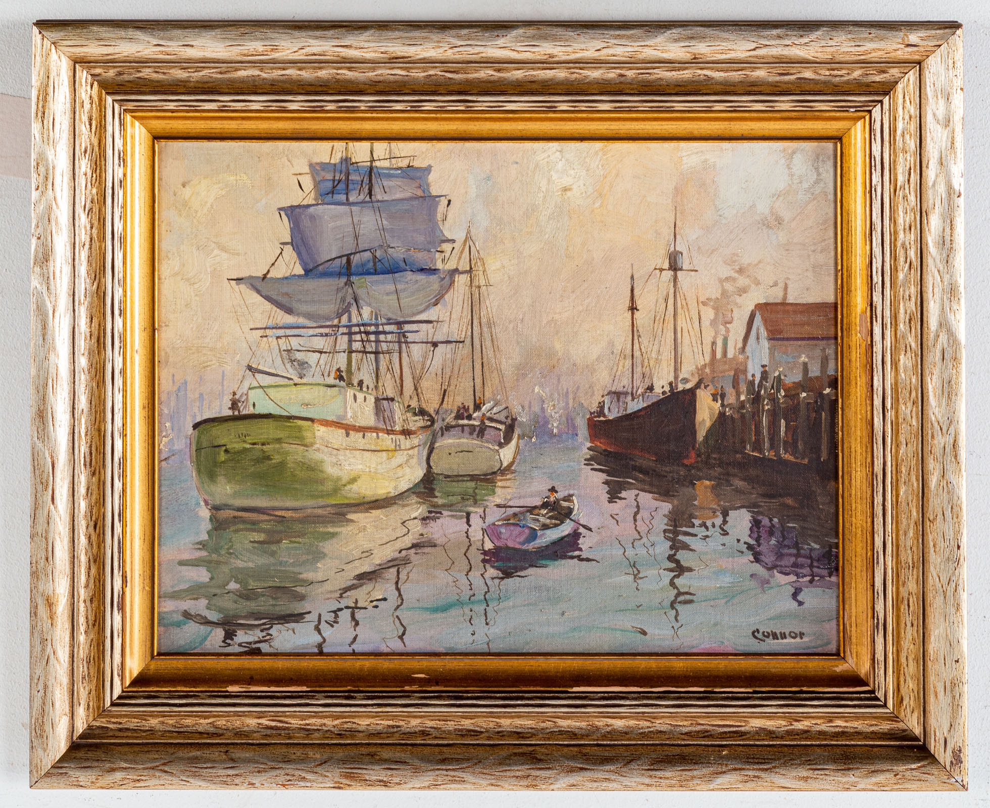 CONNOR. "BY THE WHARF," OIL Oil