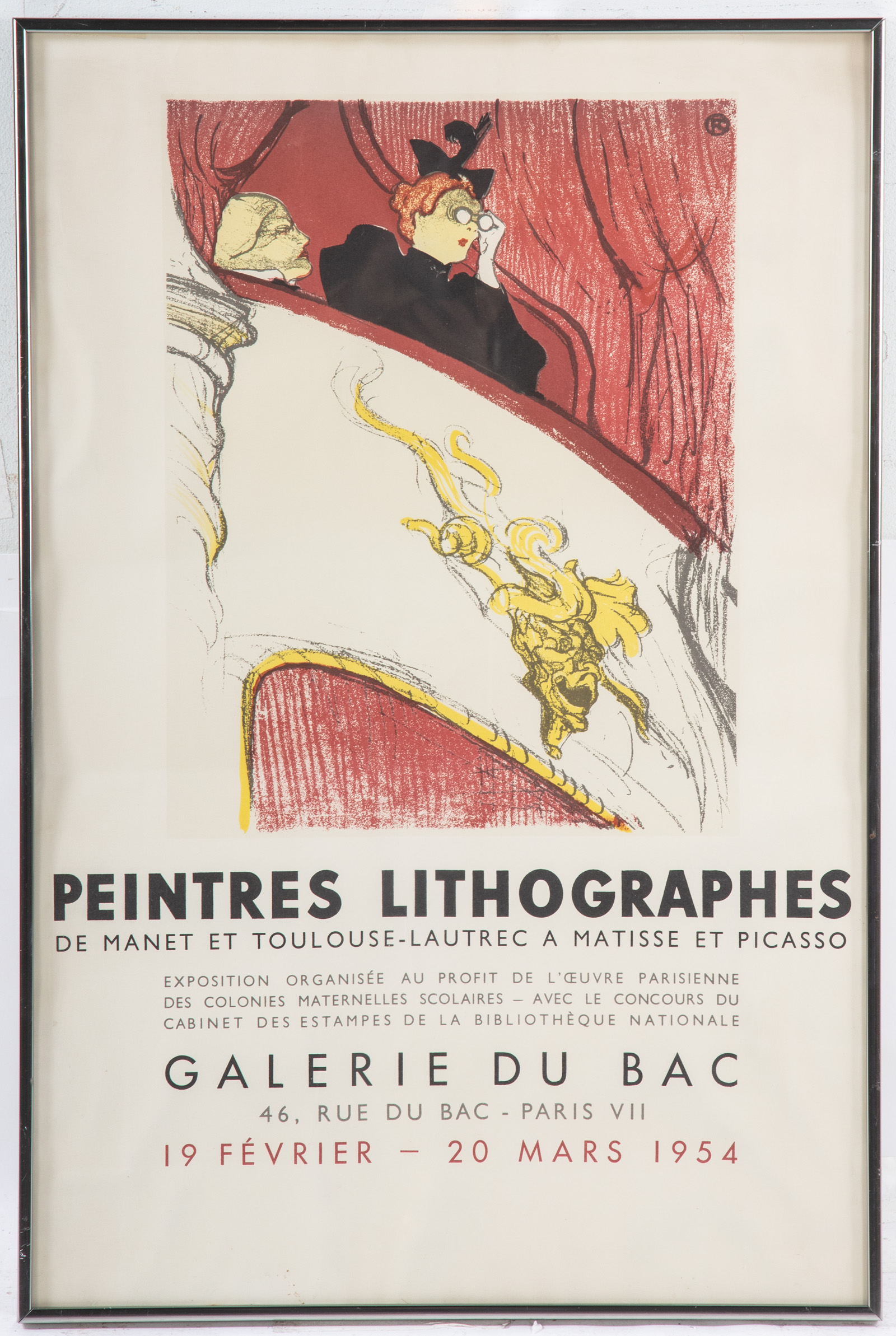 GALERIE DU BAC 1954 EXHIBITION POSTER