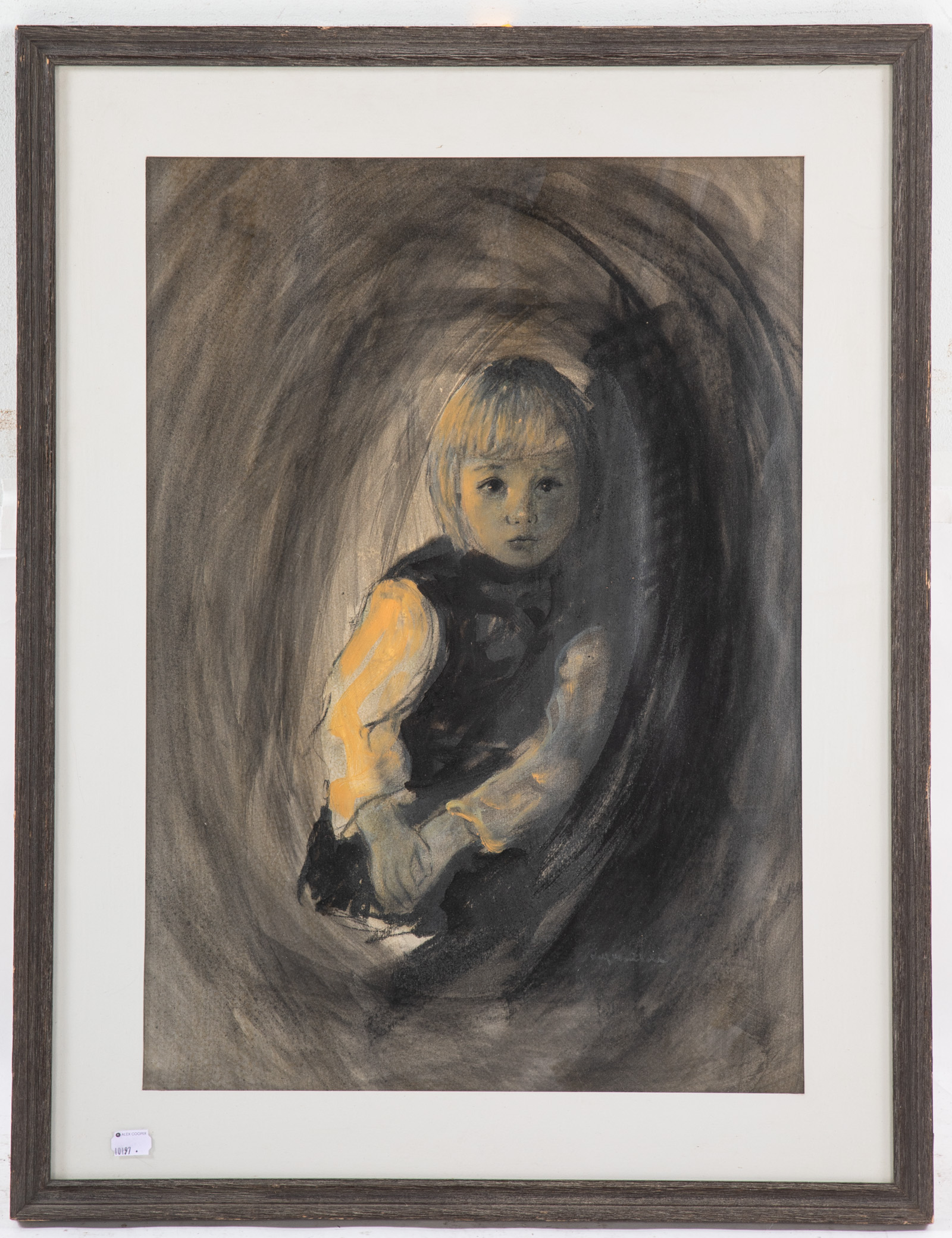 ROLF. PORTRAIT OF A CHILD, GOUACHE