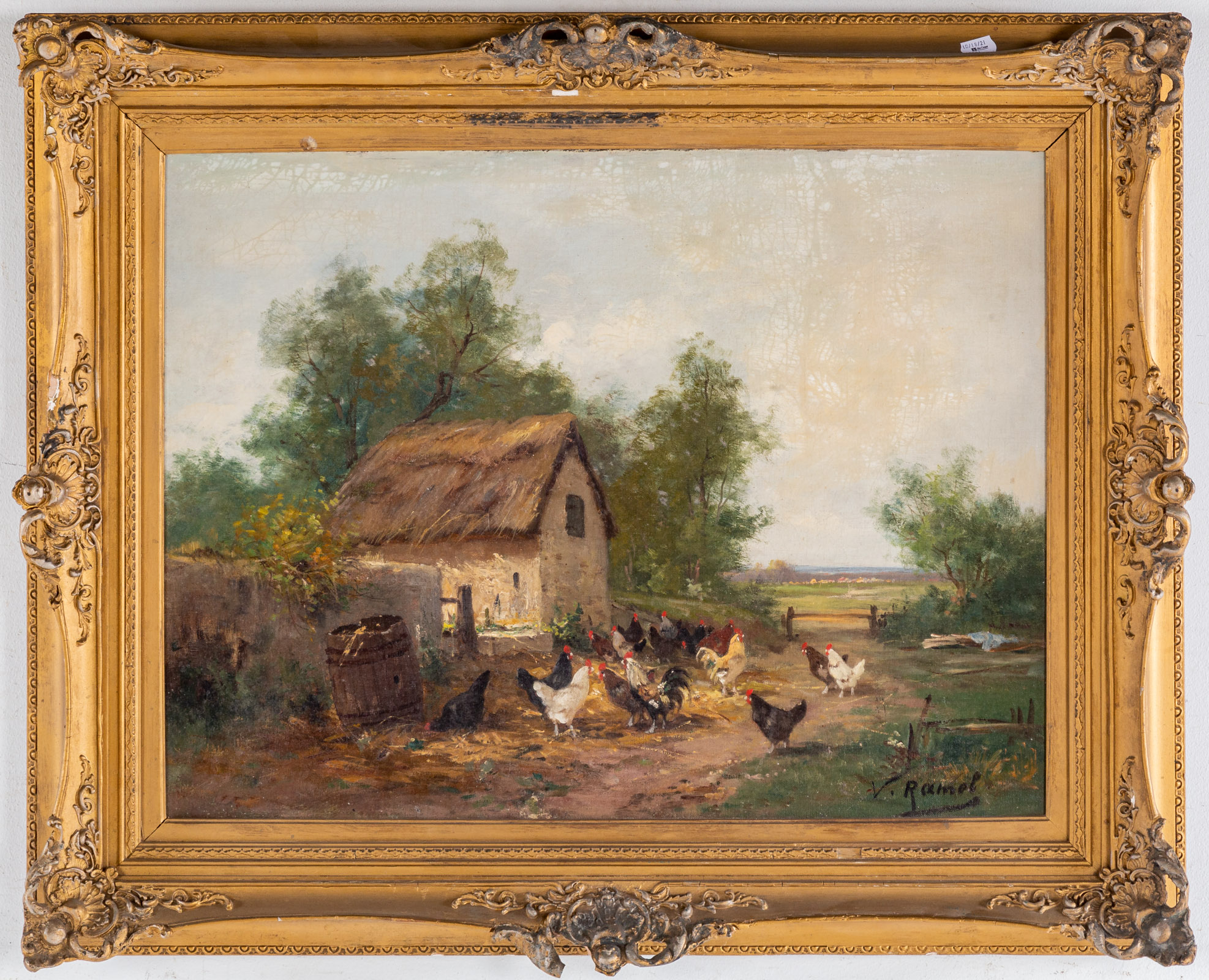 V RAMOL FARMYARD LANDSCAPE OIL 335795