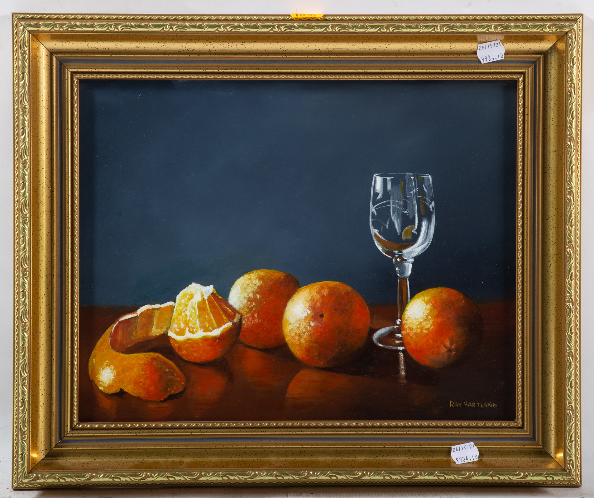 RAY HARTLAND STILL LIFE WITH ORANGES  3357b6