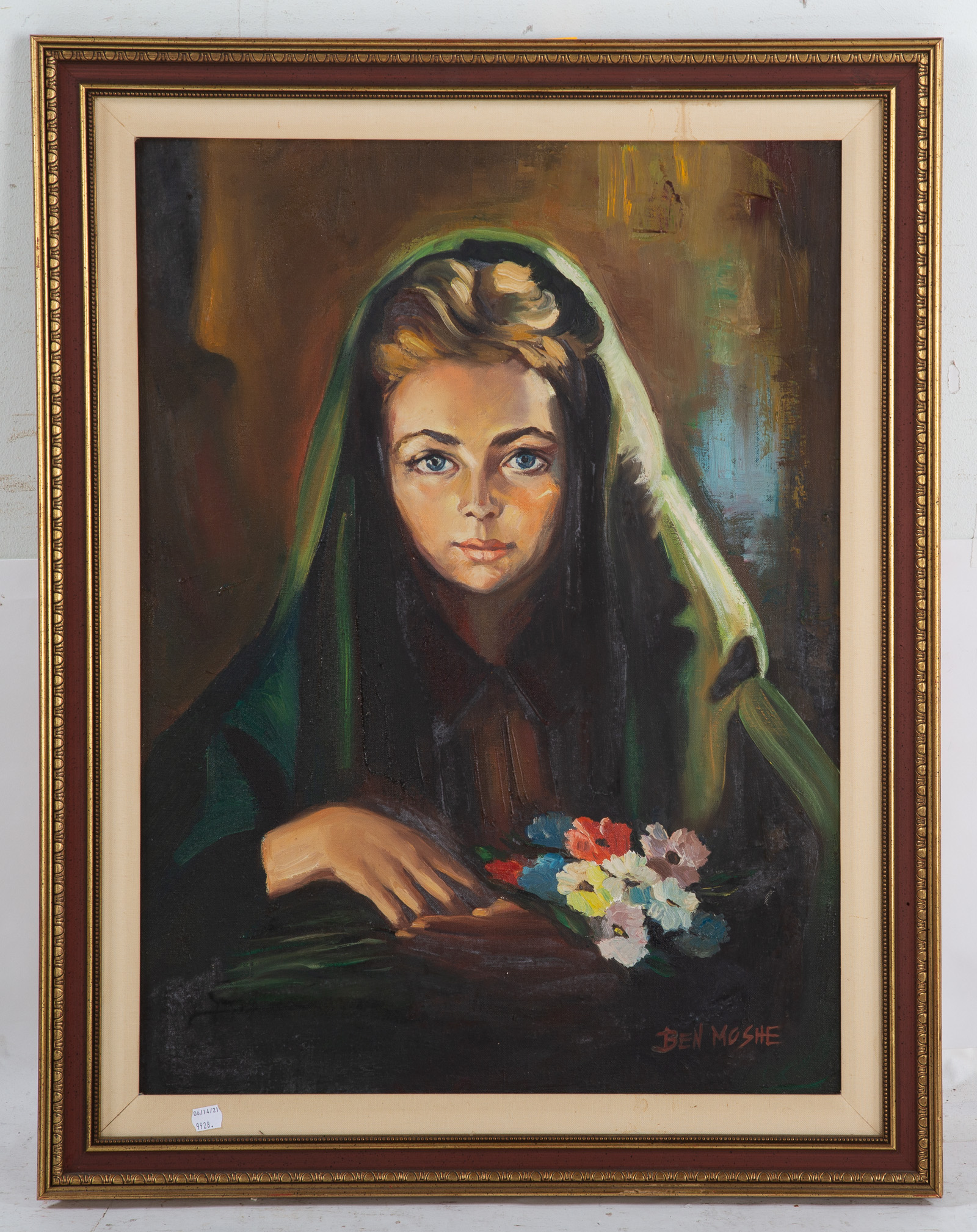 EITAN BEN-MOSHE. GIRL WITH FLOWERS,